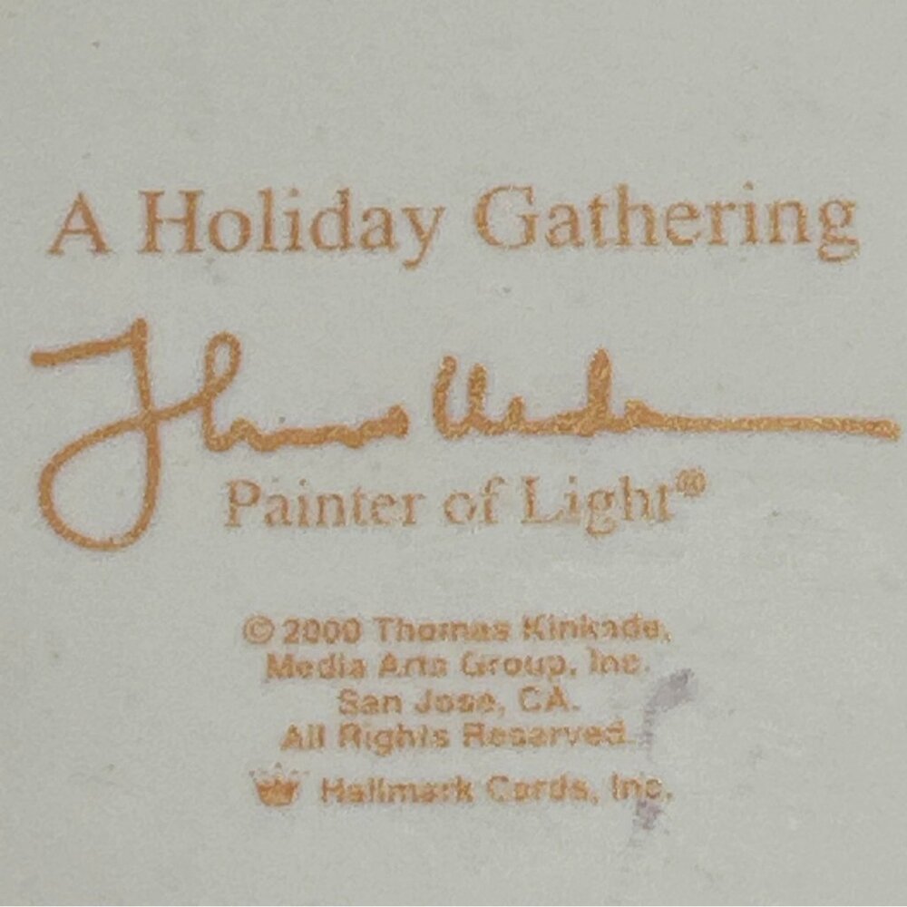 VNTG Hallmark 2000 Keepsake Ornament "A Holiday Gathering" By Thomas Kinkade - Picture 5 of 5